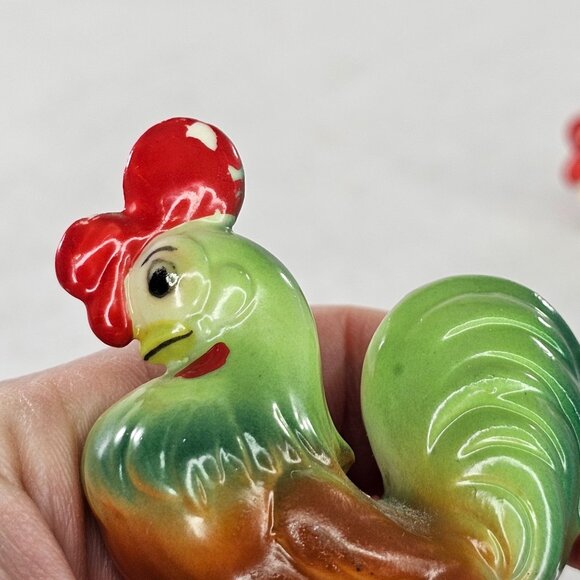 Vintage Josef Originals Miniature Hen Rooster Japan 1970s Chicken Farm *Chipped* - Picture 10 of 10